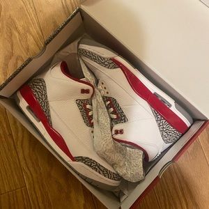 Retro cardinal red Jordan’s